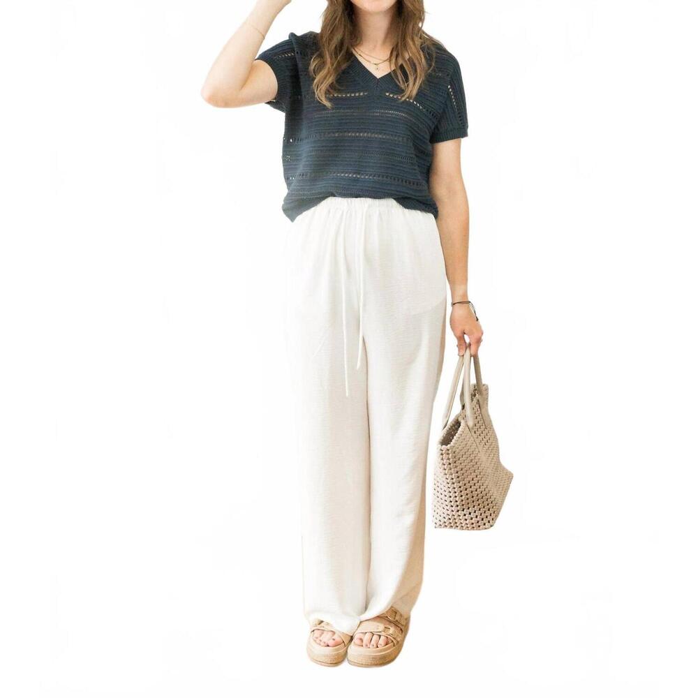 NEW STITCHES & STRIPES elsie short sleeve top in blue